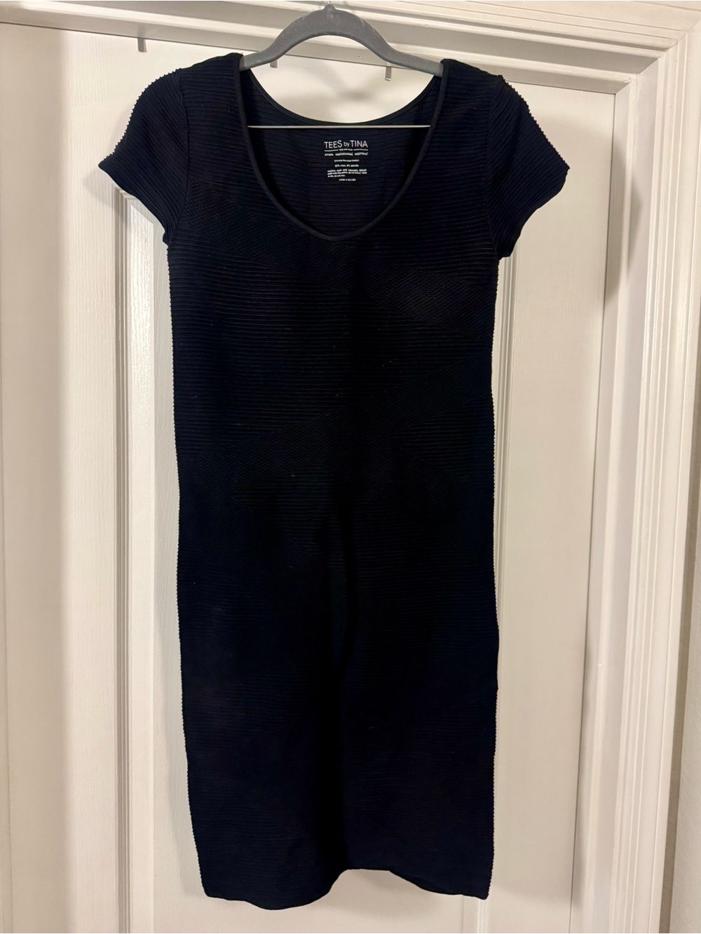 Tees by Tina Black Textured Knit Dress